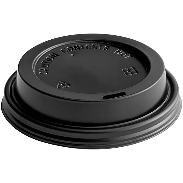 Choice White Hot Paper Cup Travel Lid for 10-24 oz. Standard Cups and 8 oz. Squat Cups - 1000/Case