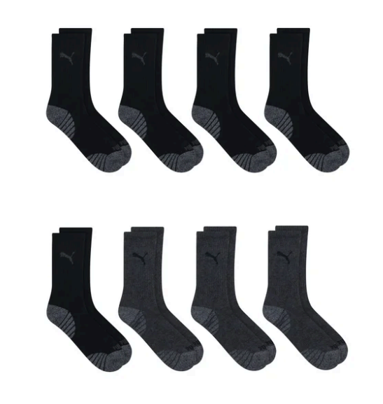 PUMA Men's Crew Sock, 8-pair