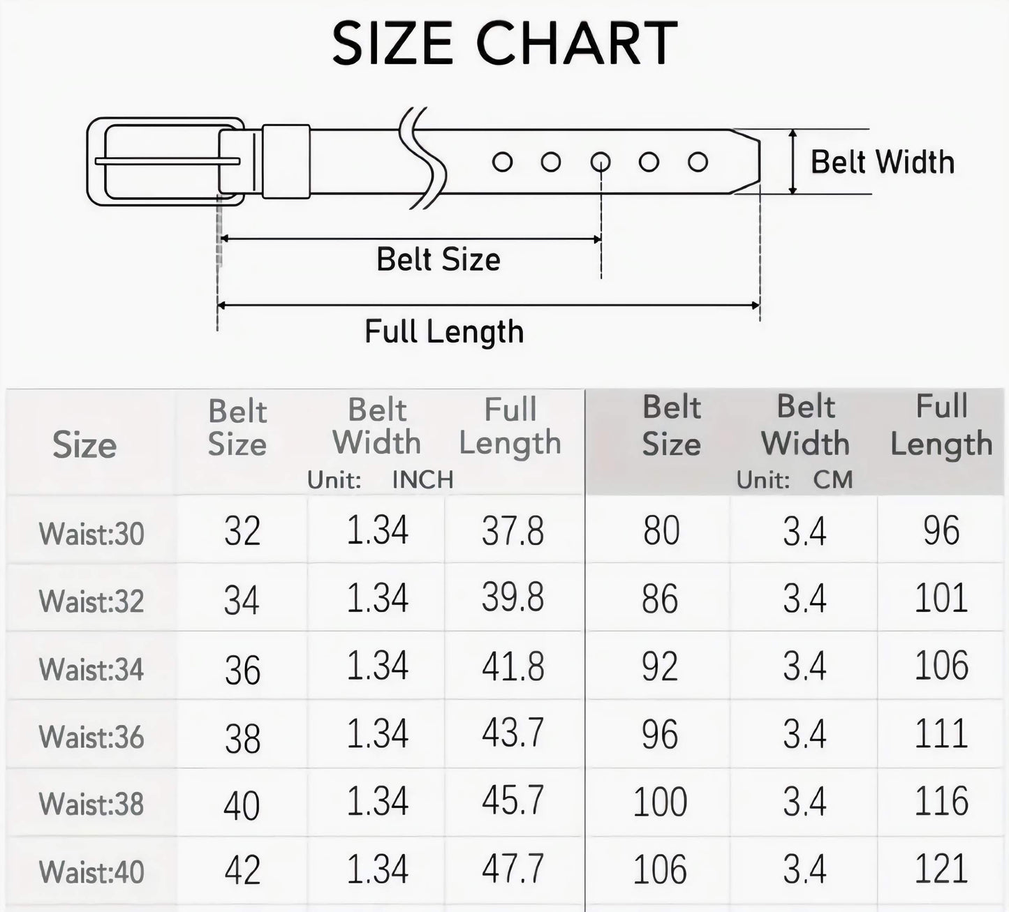 Men's Genuine Leather Dress Belt Fashion & Classic Casual Belts With Single Prong Buckle For Jeans Pants Work And Business Gifts For Dad Husband